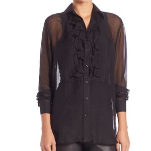 Ralph Lauren silk ruffle blouse